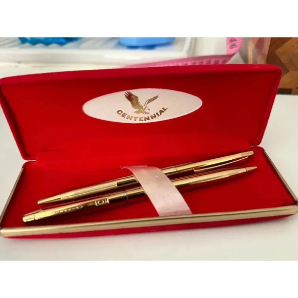 Vintage Centennial Gold Retractable Pen & Mechanical Pencil - Picture 5 of 6